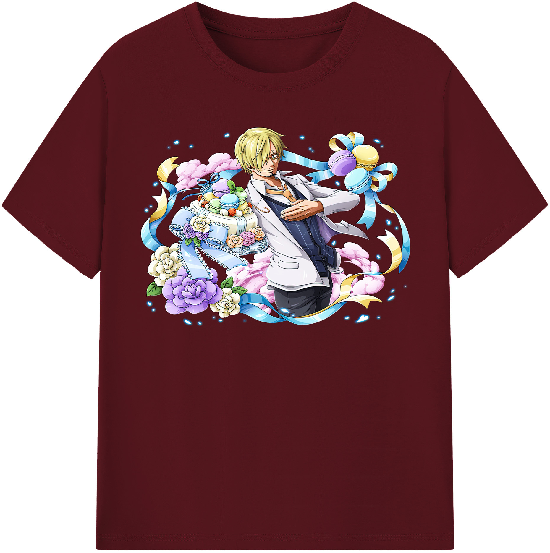 ワンピース サンジ ONE PIECE Sanji 綿100％半袖Tシャツ（フロントプリント）